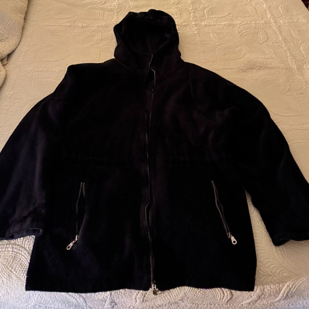 Women's Black Reverseable Hooded Jacket - Picture 6 of 6